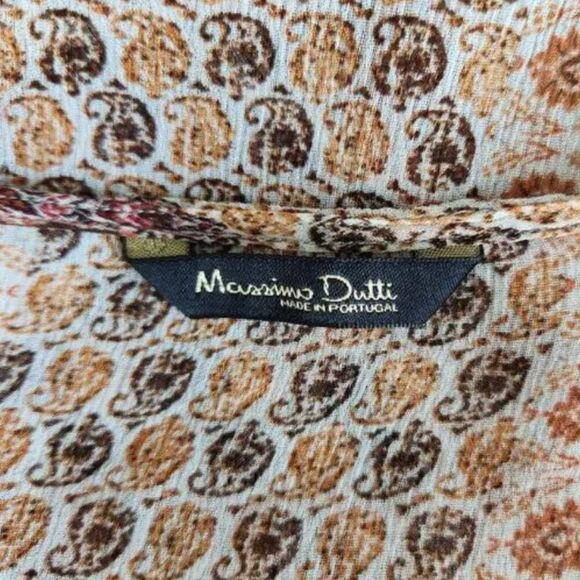 Massimo Dutti Boho Paisley Shawl Kimono Lightweight Sheer Wrap - Picture 7 of 7